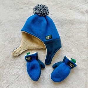 L.L. Bean Toddler Fleece Hat & Mitten Set